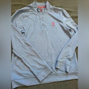 johnnie-O Blue and Pink Striped Top